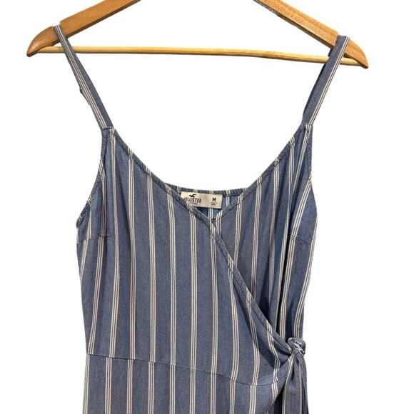 HOLLISTER Blue and White Striped Wrap-Dress/Summer Dress, Size Medium - Picture 6 of 12